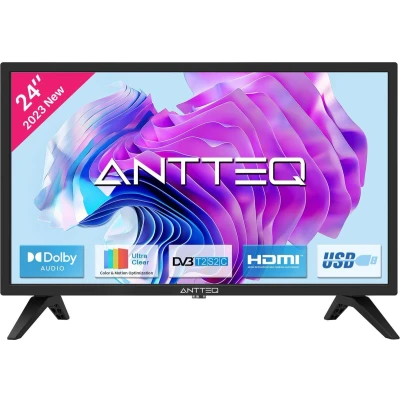 Afbeelding van ANTTEQ AB24F1D 24 inch TV (60 cm) Dolby Audio, Triple Tuner DVB C / T2 S2, CI+, VGA PC aansluiting, HDMI, USB, Hotelmodus inbegrepen