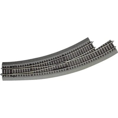 Afbeelding van H0 RocoLine (met ballastbed) 42572 Gebogen wissel, Links 1 stuk(s)