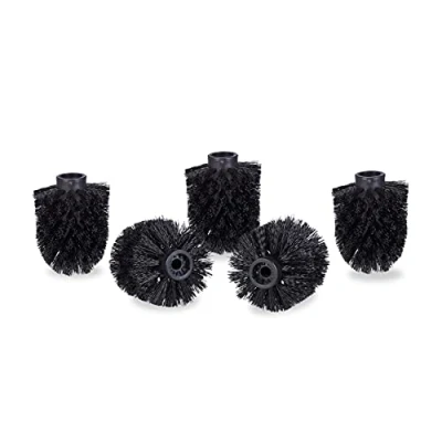 Afbeelding van Relaxdays wc borstelkop set van 5 reserve borstel closetborstel schroefdraad 9,5 mm zwart