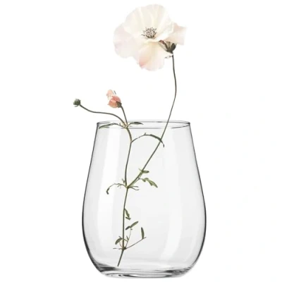 Afbeelding van KROSNO Bloemenvaas, 22 cm, ideaal voor thuis en restaurant, vaatwasmachinebestendig, loodvrij kristalglas
