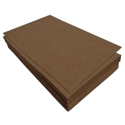 Afbeelding van 32 vellen hard vilt, 17,78 x 28,7 cm, voor knutselen, vierkant om te naaien, donkerbruin