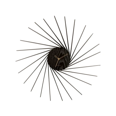 Afbeelding van Karlsson Wandklok Helix XL Zwart Ø68cm