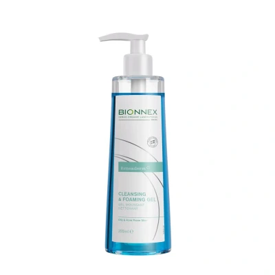 Afbeelding van 3x Bionnex Rendaderm Reinigende Foam Gel Voor Vettige en Acnegevoelige Huid 200 ml