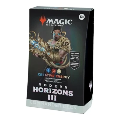 Afbeelding van Magic The Gathering : Modern Horizons 3 Commander Deck Creative Energy (Deck met 100 kaarten, 2 verzamelkaarten Booster Sample Pack + accessoires) (Engelse versie)