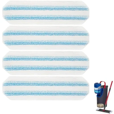 Afbeelding van Set van 4 vervangende microvezel mop voor Vileda H2PrO en O Cedar Wasbaar herbruikbaar