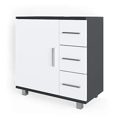 Afbeelding van Vicco Wastafelonderkast Ilias, Antraciet/Antraciet, 60 x cm