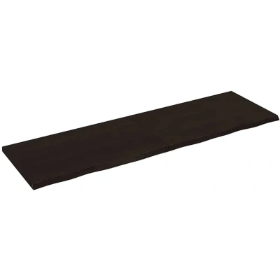 Afbeelding van vidaXL Wastafelblad 200x60x4 cm behandeld massief hout donkergrijs