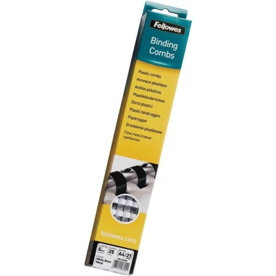 Afbeelding van Fellowes Bindruggen, Doos Van 25 Stuks, 6 Mm, Wit Bindruggen