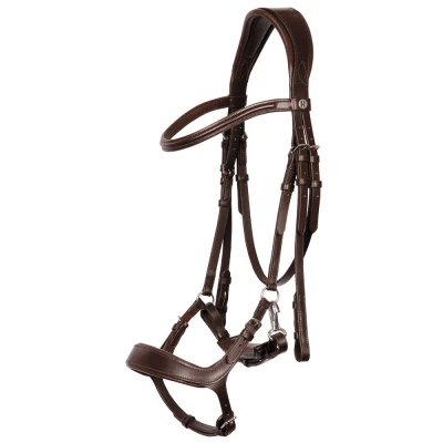 Image de Harry&#039;s Horse Bride Release avec Muserolle Bridon Marron Cob