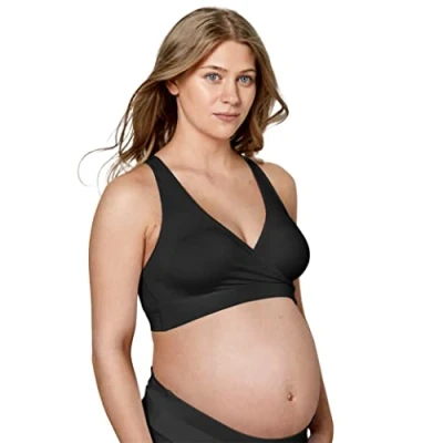 Afbeelding van Medela Keep Cool Sleep bh Naadloze slaapbh Zwangerschapsbh Voedingsbh met 2 ademende zones Soft Touchmateriaal Zwart Maat L