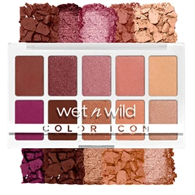 Image de Wet n Wild Color Icon 10 Pan Palette, Palette d&#039;Ombres à Paupières avec Couleurs Brillantes et Mates, Formule Longue Durée Facile Mélanger, Heart &amp; Sol