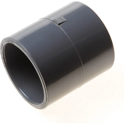 Afbeelding van Dyka Steekmof 2x lijmmof PVC U grijs keurmerk KIWA K17301 63mm