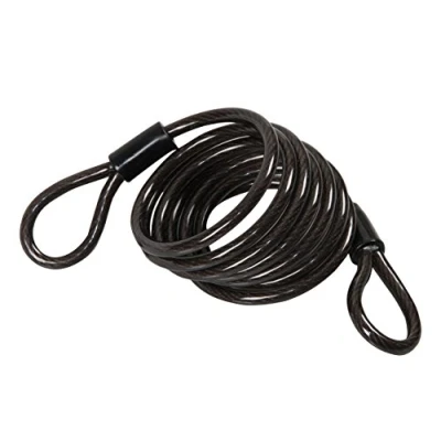 Afbeelding van Staalkabel Slot Voor Fietshelm Motorhelm Scooterhelm 160cm 3MM Antikras Laag
