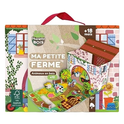 Afbeelding van Boerderij Speelhuis PLANeTE BOIS FSC 12 Stuks Kinderspel Vanaf 18 Maanden