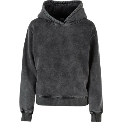 Afbeelding van Urban Classics Stone Washed Hoodie, Dames, Maat: XS, Black