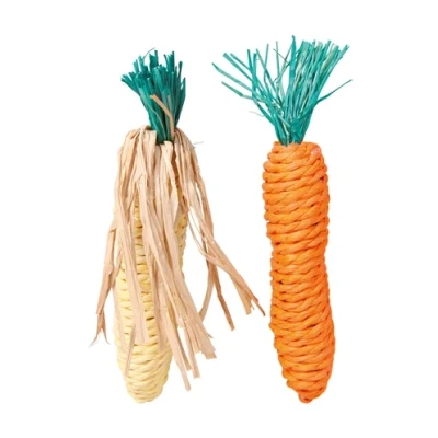 Afbeelding van Trixie Wortel En Maiskolf Met Stro 15 CM 2 ST