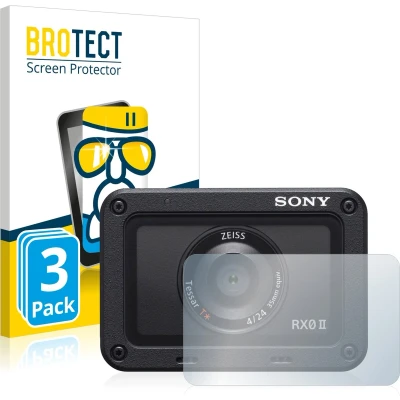 Afbeelding van BROTECT Screenprotector voor Sony DSC RX0M2 (RX0 II) (Lens) Folie Beschermfolie Beschermglas transparant (3 Stuks)