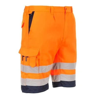 Afbeelding van Portwest HiVis Bermuda Poly katoen, kleur: oranje/marineblauw, maat: L, E043ONRL