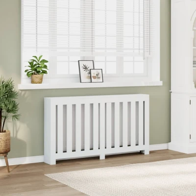 Afbeelding van Radiatorombouw 149x20x82 cm bewerkt hout wit