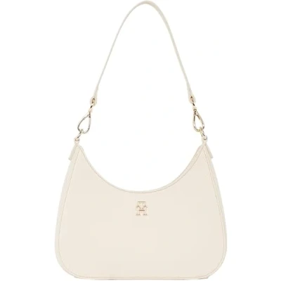 Afbeelding van Tommy Hilfiger Logotape Shoulder BAG Handtas, Dames, Maat: One Size, Beige