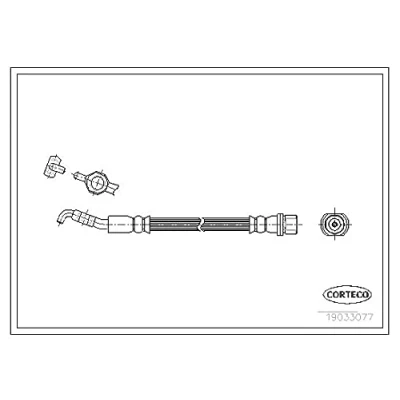 Afbeelding van CORTECO 19033077 Remslang Achteras 216 TOYOTA: Corolla IX Hatchback