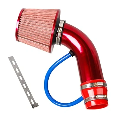 Afbeelding van CarBole Koude luchtinlaatfilter, 76 mm, universele sportluchtfilter, luchtkoelingsset, autoluchtinlaatfilter, systeem voor auto (rood)