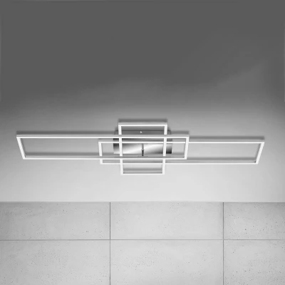 Afbeelding van Briloner Leuchten LED plafondlamp dimbare afstandsbediening CCT 55 W chroom aluminium