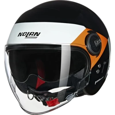 Afbeelding van Nolan N21 Visor 06 Onirico 345 Zwart Wit Oranje Glossy Jethelm Maat M Helm
