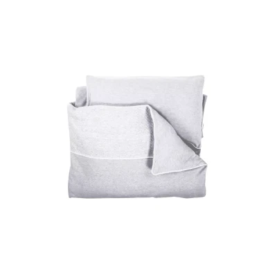 Afbeelding van Poetree Dekbedovertrek Bed 140x200 Chevron Light Grey Melange