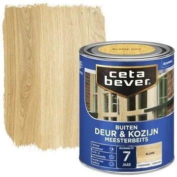 Afbeelding van Ceta Bever Transparant Meesterbeits Deur &amp; Kozijn 003 Blank Glans 2,5 liter Blanke lak Beits
