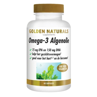 Afbeelding van Golden Naturals Omega 3 Algenolie Capsules