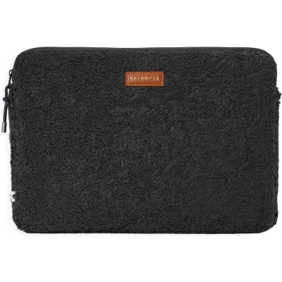 Afbeelding van Selencia Laptop Sleeve Laptophoes geschikt voor 14 inch / 14.2 13.6 13.3 Teddy zwart