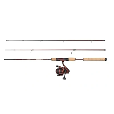 Afbeelding van Abu Garcia Tormentor2 Travel Spinning Combo, zoetwater hengel reel snoekbaars snoekbaars, sterk lichtgewicht veelzijdig, rood, 2,44m matig snelle hengel, 2000 maat