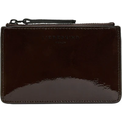 Afbeelding van LIEBESKIND BERLIN Kaarthoes Paper Bag Naplack Star Card Holder Chocolate Plum Donkerbruin