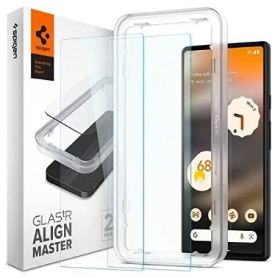 Afbeelding van Spigen Gehard Glas Screenprotector met Montageframe Google Pixel 6a 2 Pack