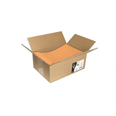 Afbeelding van Clairefontaine 7061C karton met 200 zelfklevende hoezen formaat 22,9 x 32,4 cm 120 g kleur clémentine uitnodiging voor evenementen en overeenstemming premium papier