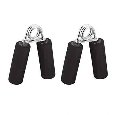 Afbeelding van Relaxdays knijphalter set van 2 stuks handknijper handtraining handtrainer 40 kg zwart