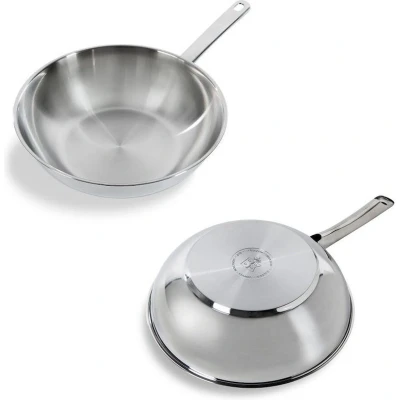 Afbeelding van BK Wokpan Bright RVS ø 28 cm Zonder anti aanbaklaag