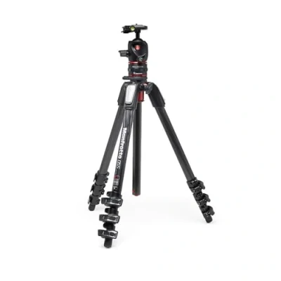 Afbeelding van Manfrotto Statief met 4 secties van carbon, camerastatief kogelkop en move snelbevestigingssysteem, professionele fotohouderset, fotokogelgewricht