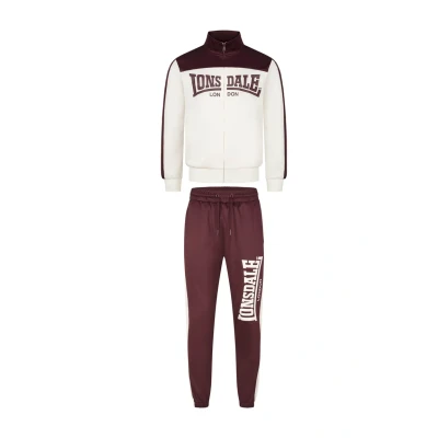 Afbeelding van Lonsdale Trainingspak, Heren, Maat: Medium, Oxblood ecru