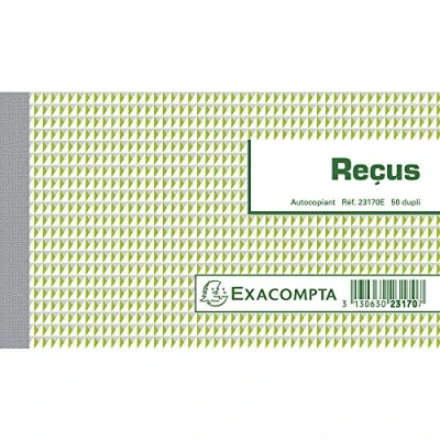 Afbeelding van Exacompta Ontvangsten, Ft 10,5 X 18 Cm, Franstalig, Dupli (2 50 Vel) Bedrijfsformulieren