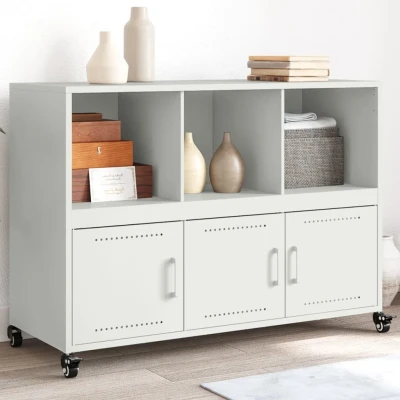 Afbeelding van Dressoir 100,5x39x72 cm koudgewalst staal wit
