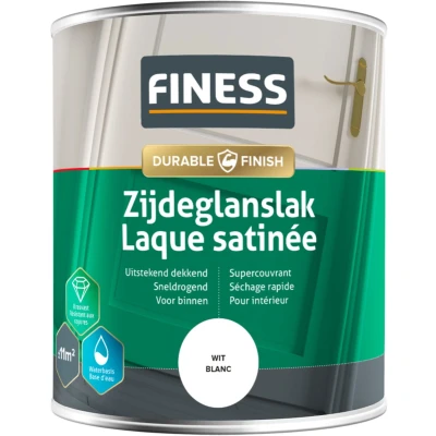 Afbeelding van Finess zijdeglanslak waterbasis wit 750 ml.