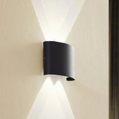 Afbeelding van Lindby LED buitenwandlamp Ithan, 2 lamps, grijs, aluminium