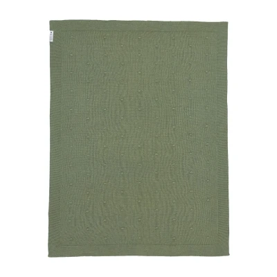 Afbeelding van Meyco Deken Ledikant Mini Knots Forest Green