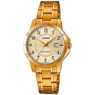 Afbeelding van Casio Zakhorloge ketting LTP V004G 9B, Goud, PEQUEÑO, armband, Armband