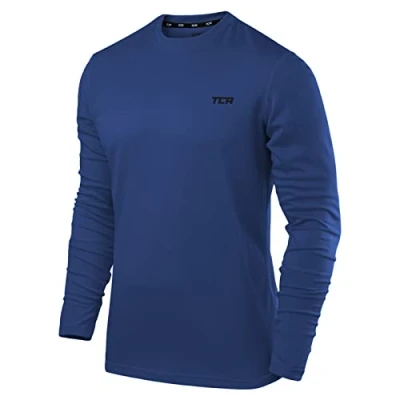 Afbeelding van TCA Element Hardloopshirt voor heren, lange mouwen, ronde hals, Twilight Blue (blauw)