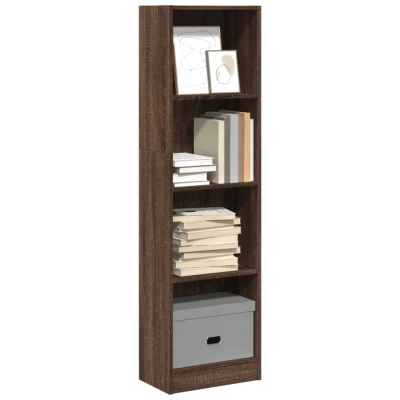 Afbeelding van vidaXL Boekenkast 40x24x143 cm bewerkt hout bruin eikenkleurig