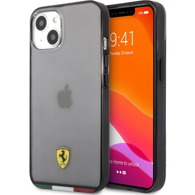 Afbeelding van Ferrari iPhone 13 Mini TPU Back Cover Zwart, Bescherm je Telefoon met deze Unieke Hoes.