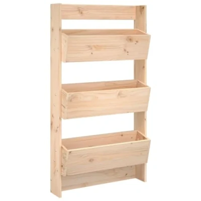 Afbeelding van vidaXL Plantenbak wandmontage 3 laags 60x18,5x110 cm grenenhout